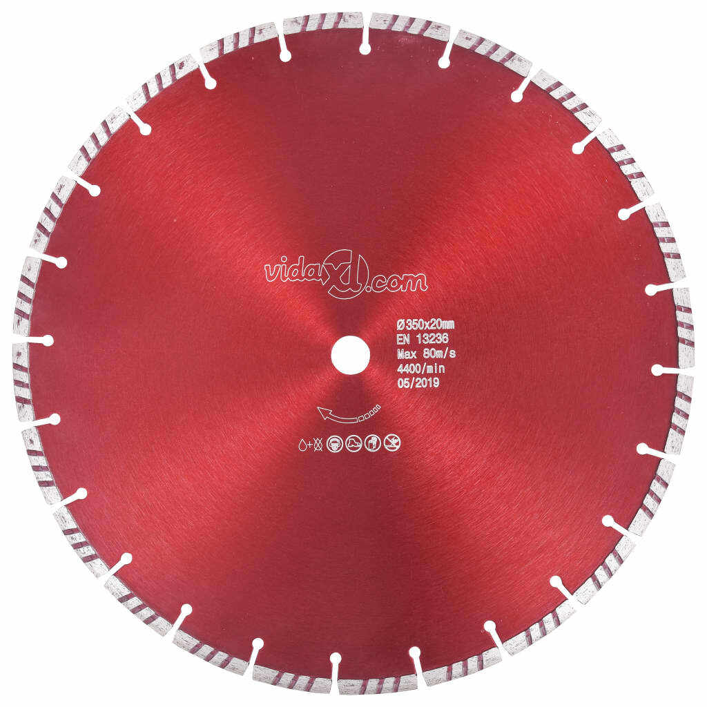 vidaXL Disc diamantat de tăiere cu turbo, oțel, 350 mm