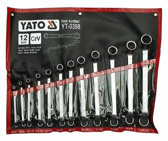 Set chei inelare YATO, cu cot, 6 - 32mm, 12buc